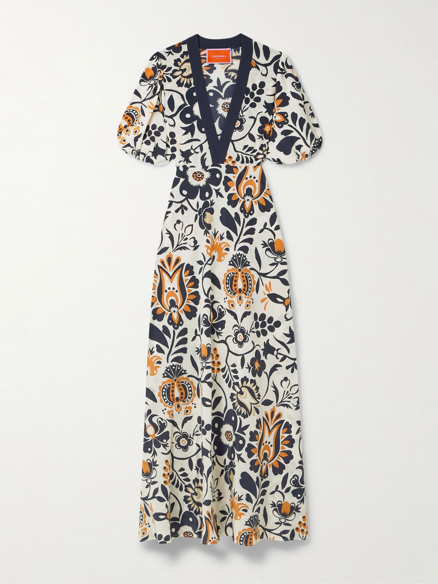 Marlene printed silk-crepe maxi dress Multi - 1