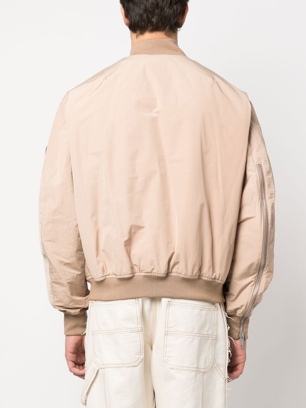 logo-patch quilted bomber jacket - 4