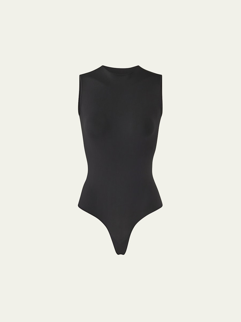 Essential Sleeveless Crewneck Thong Bodysuit 1