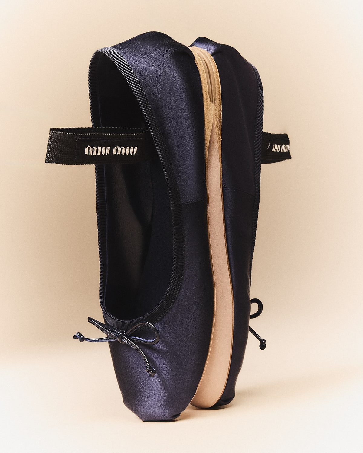 Satin Bow Ballerina Flats - 6