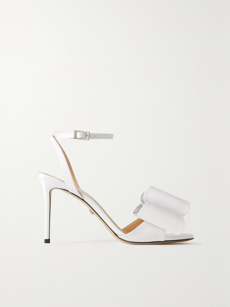 Le Cadeau Crystal-embellished Satin Sandals 1