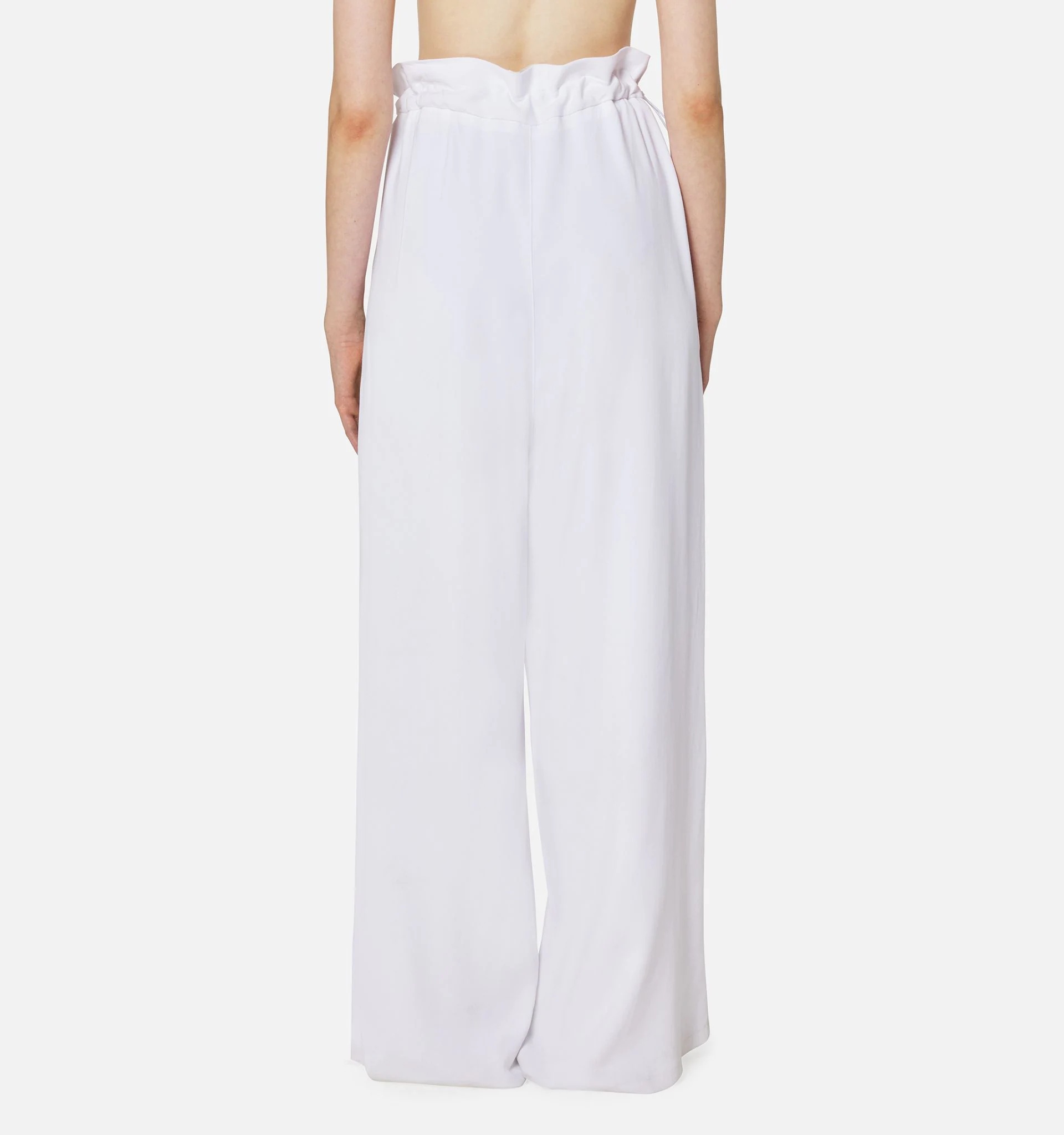 Flared Trousers With Elasticated Waist - 6