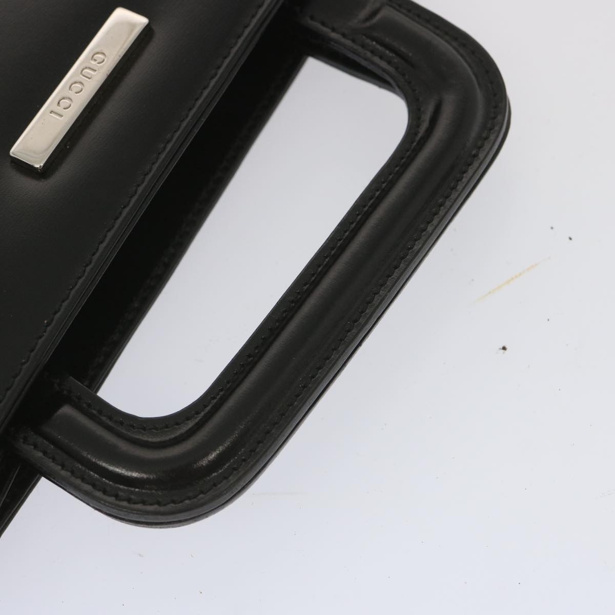 GUCCI Hand Bag Leather Black - 7