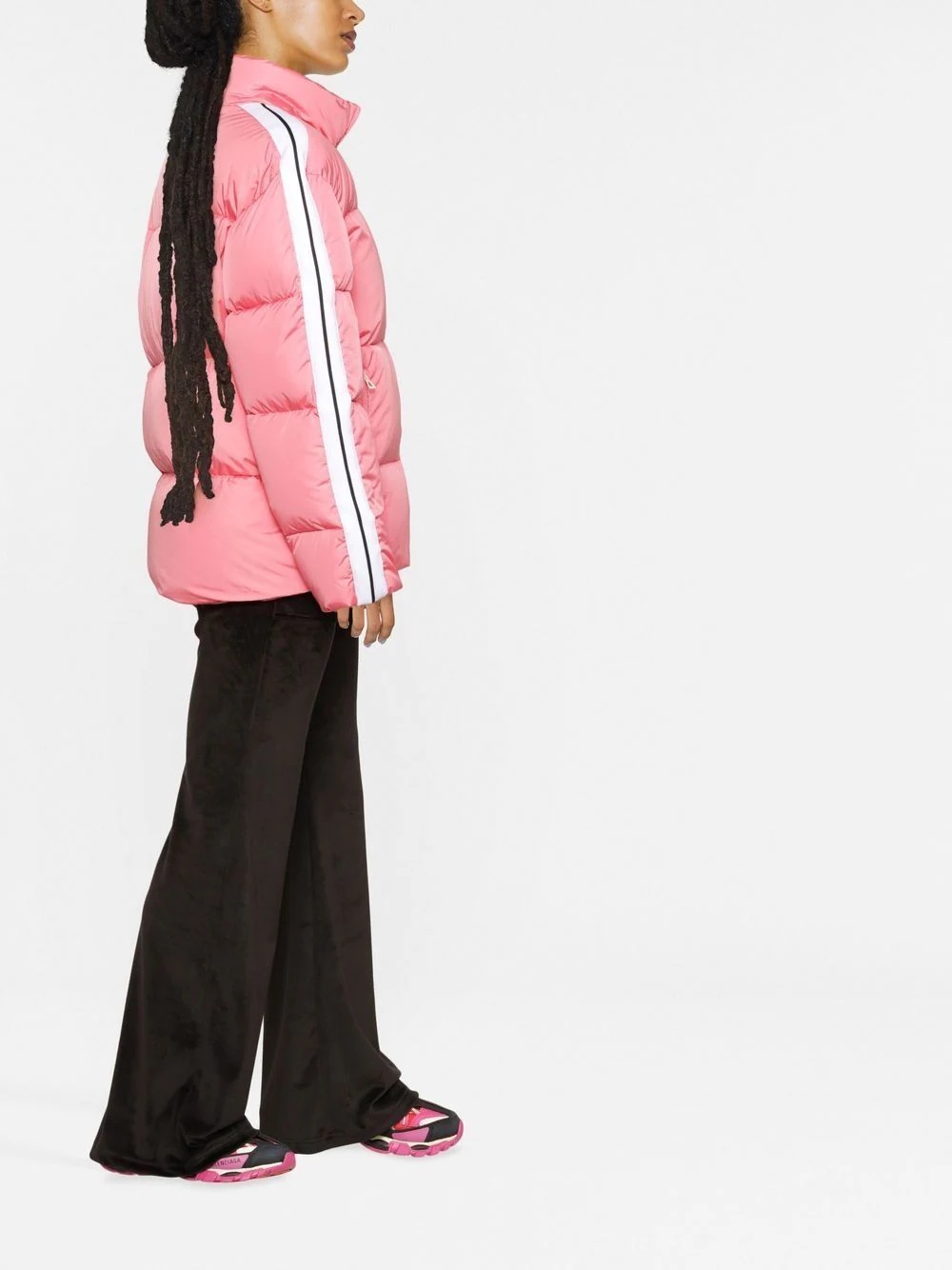 side-stripe puffer jacket - 3