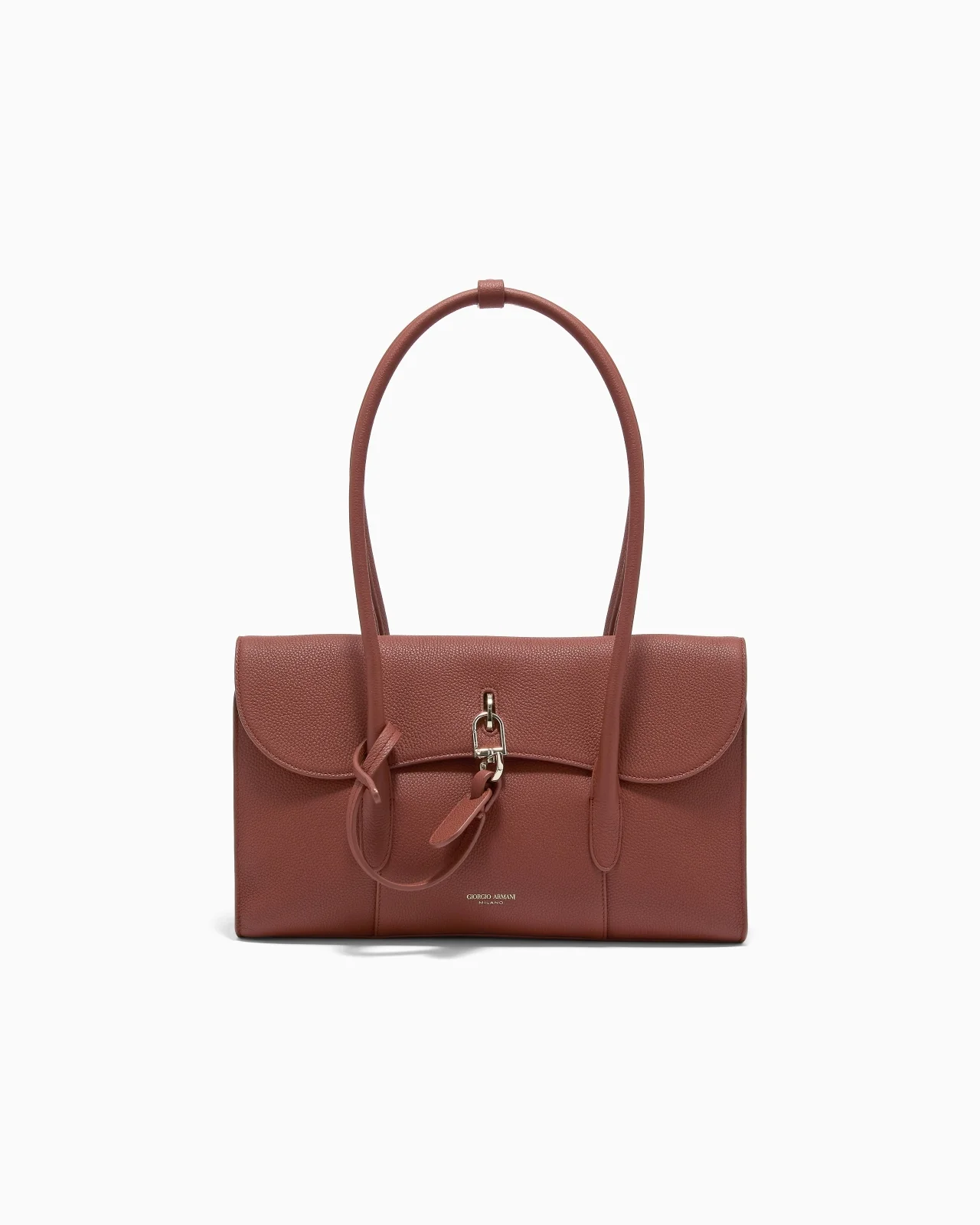 SMALL PEBBLED LEATHER SHOULDER BAG - 1