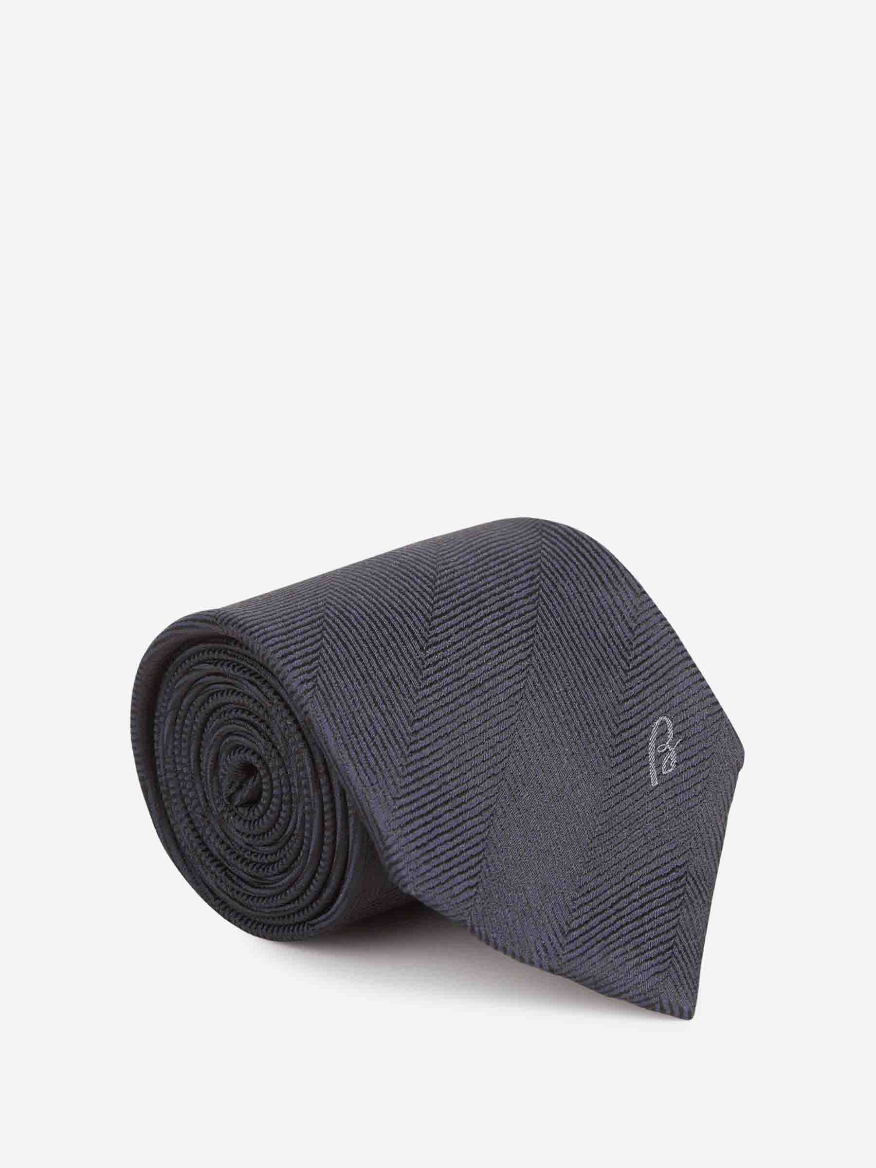 TEXTURED SILK TIE - 1