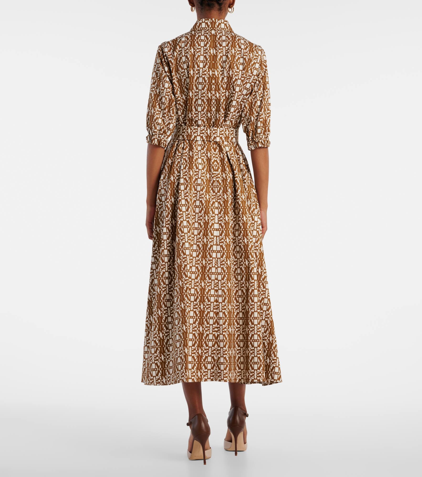 Luxgi belted printed cotton maxi dress - 3
