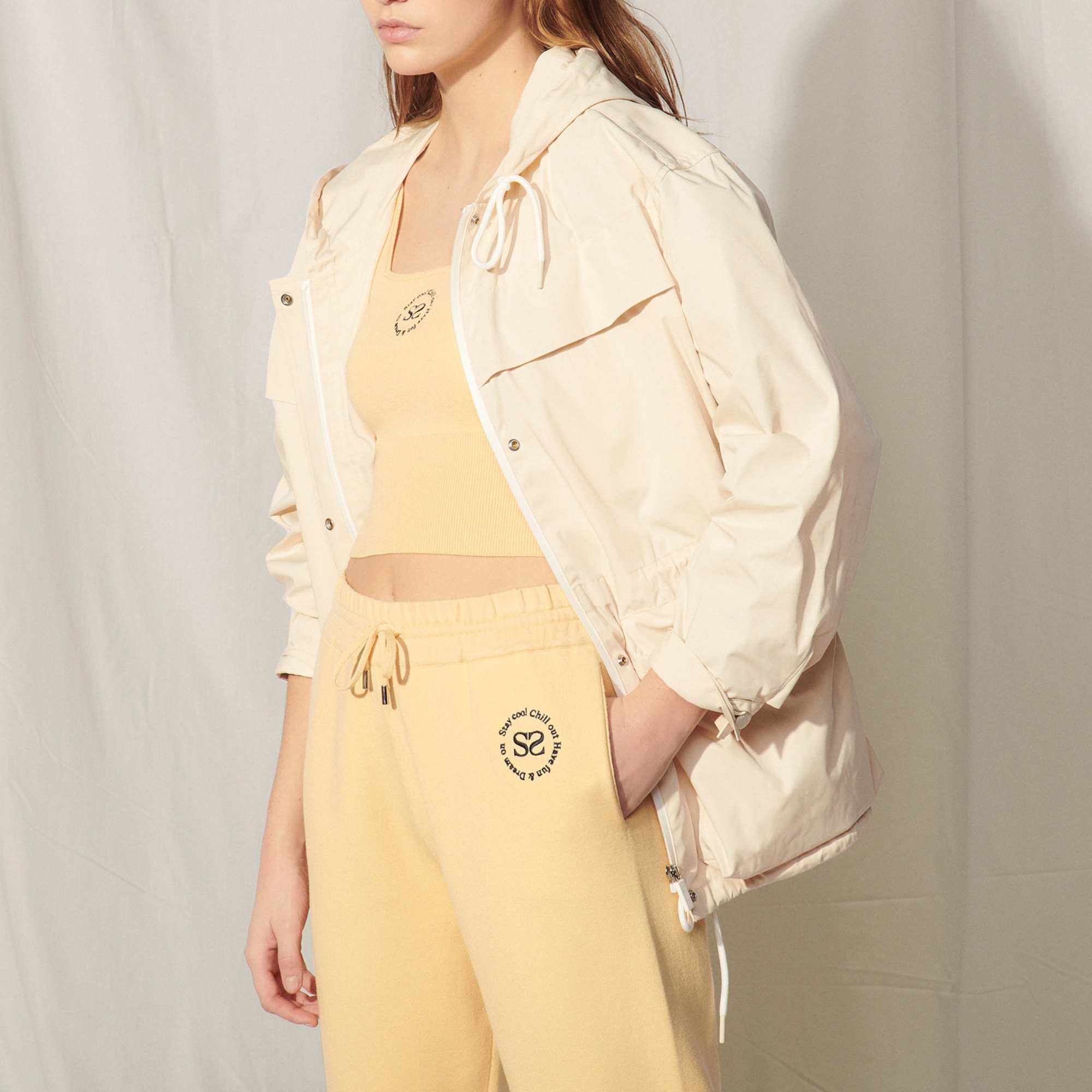Nylon jacket with hood - 2