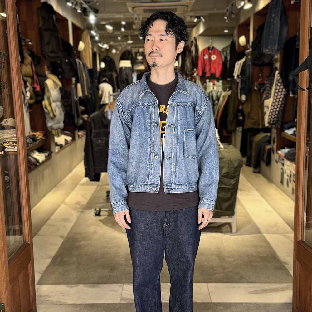 12oz DENIM WW2 MODEL JACKET - USED BLUE - RN29373246 - 9