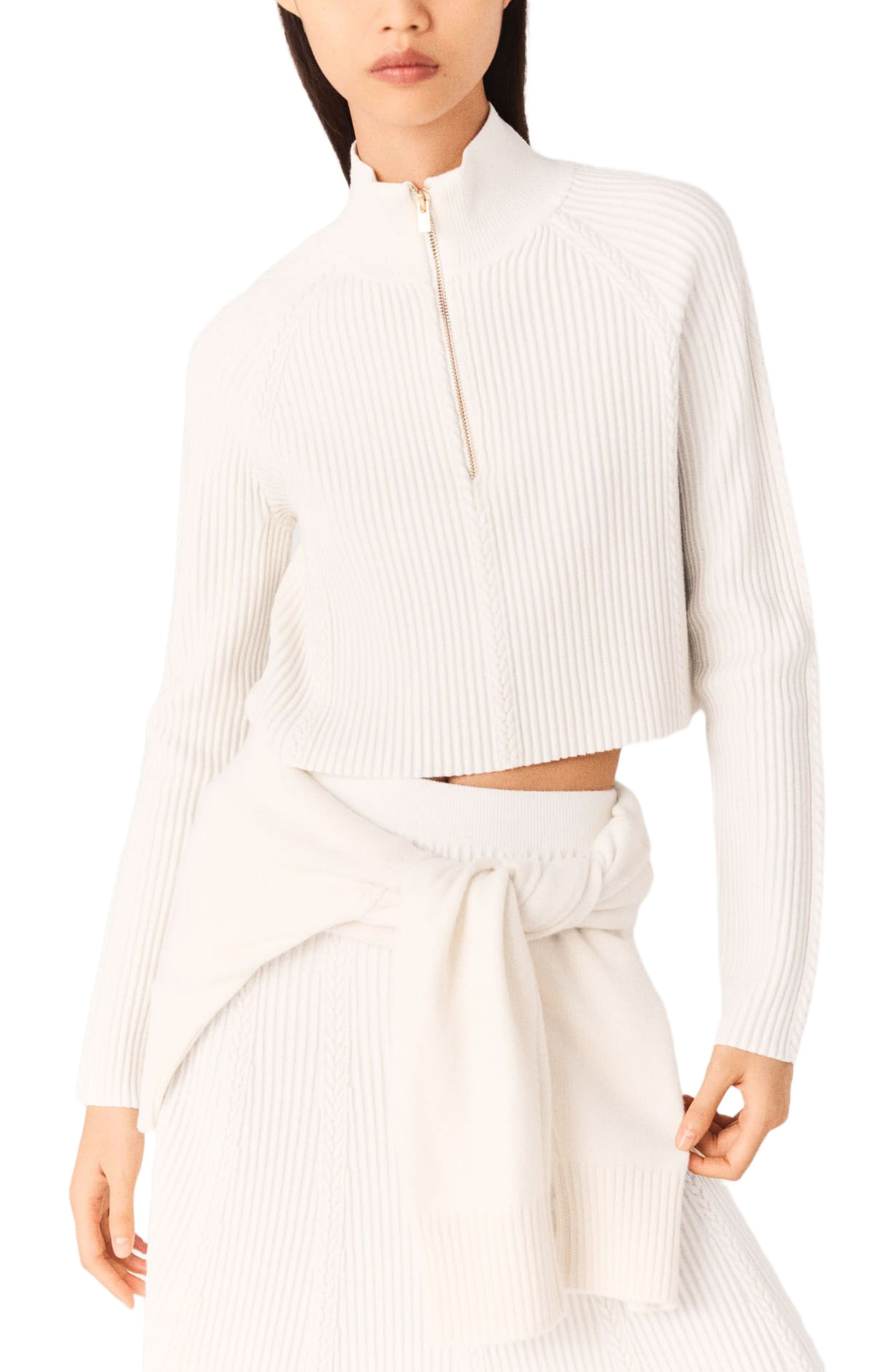 maje High-neck sweater in Ecru at Nordstrom - 4