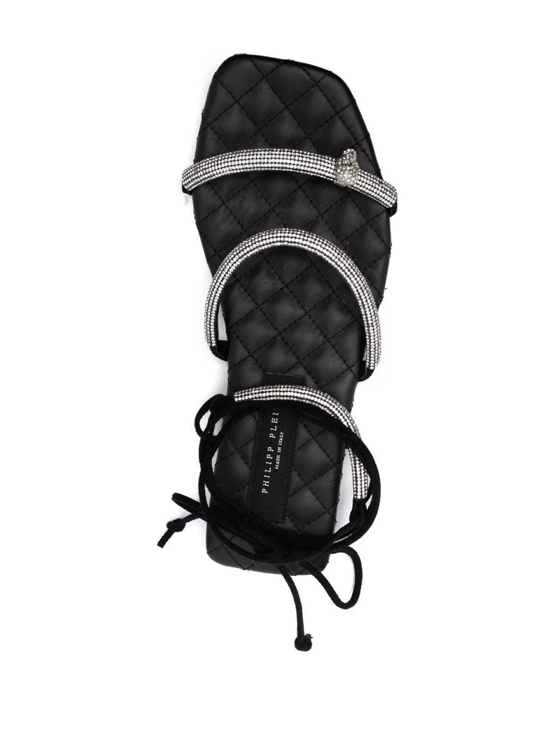 maltese flat crystal sandals 4