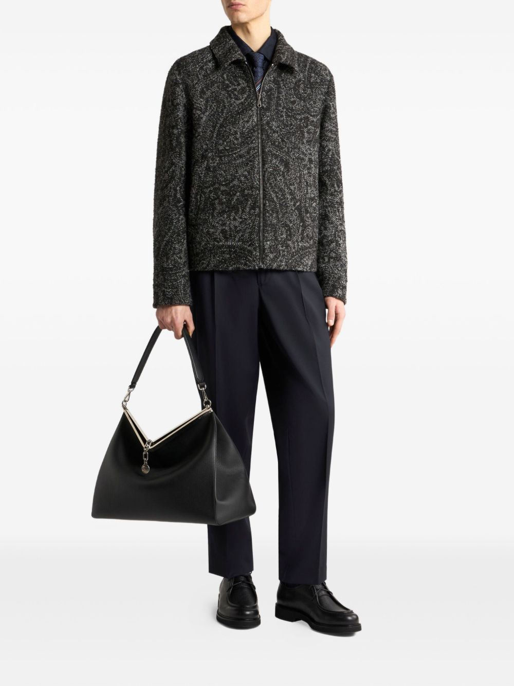 jacquard bomber jacket - 2