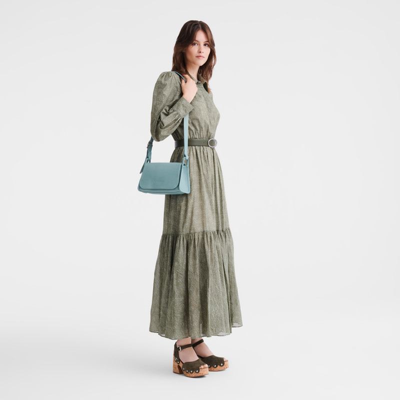 Longchamp Le Foulonné M Crossbody bag Eucalyptus - Leather outlook