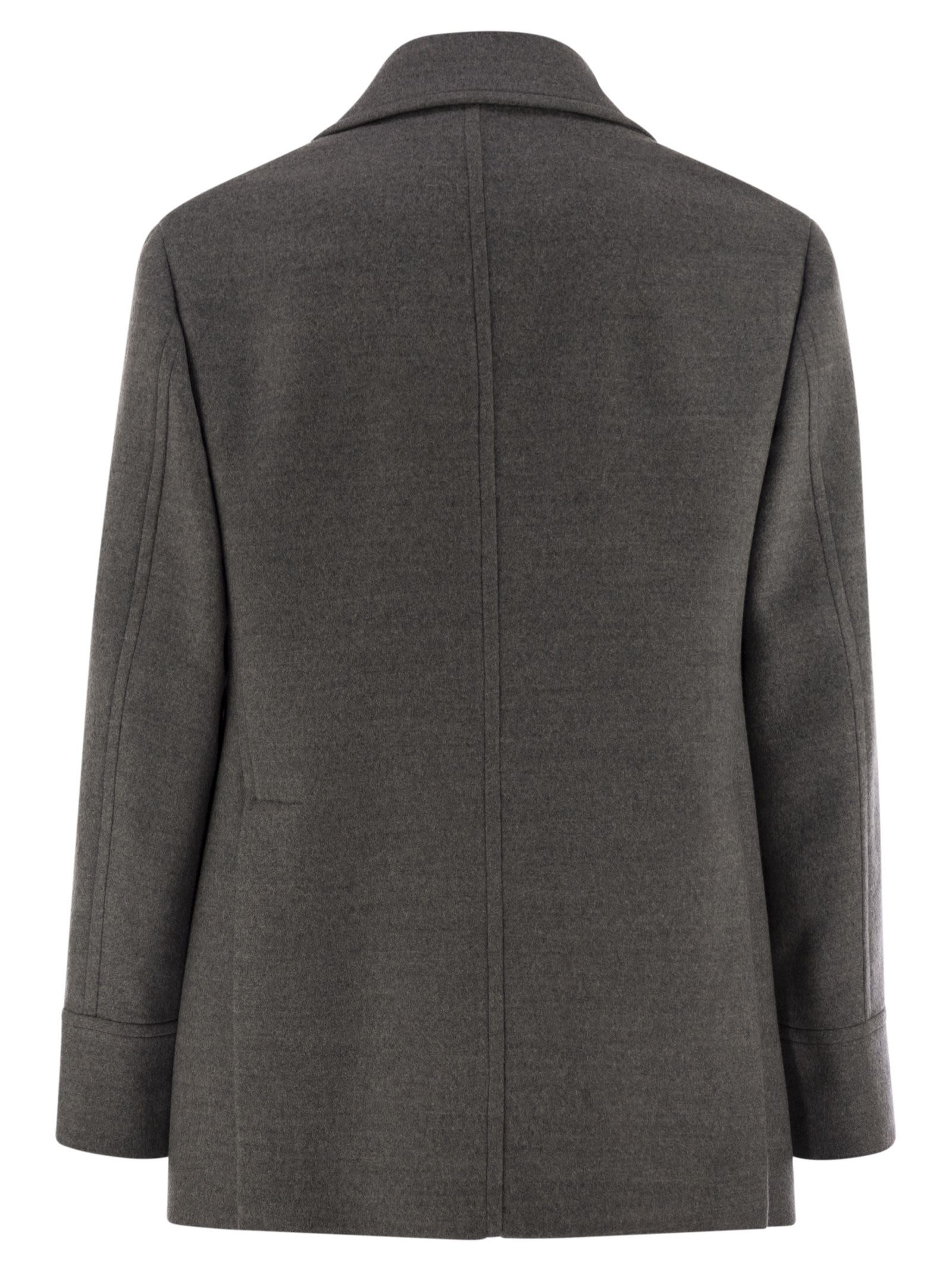 Brunello Cucinelli Men One-And-A-Half-Breasted Wool Coat - 2
