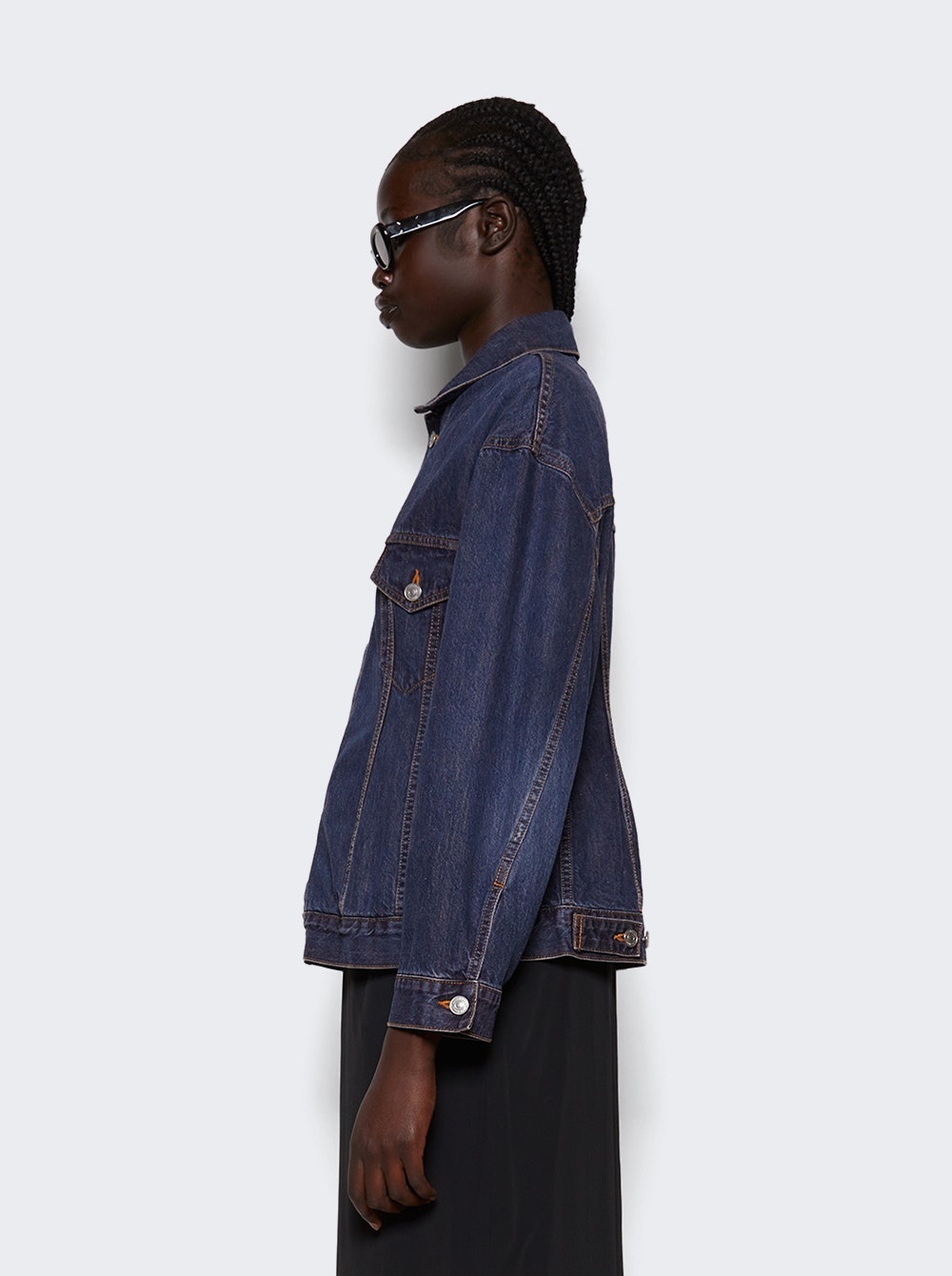 Hourglass Denim Jacket Dark Indigo - 4