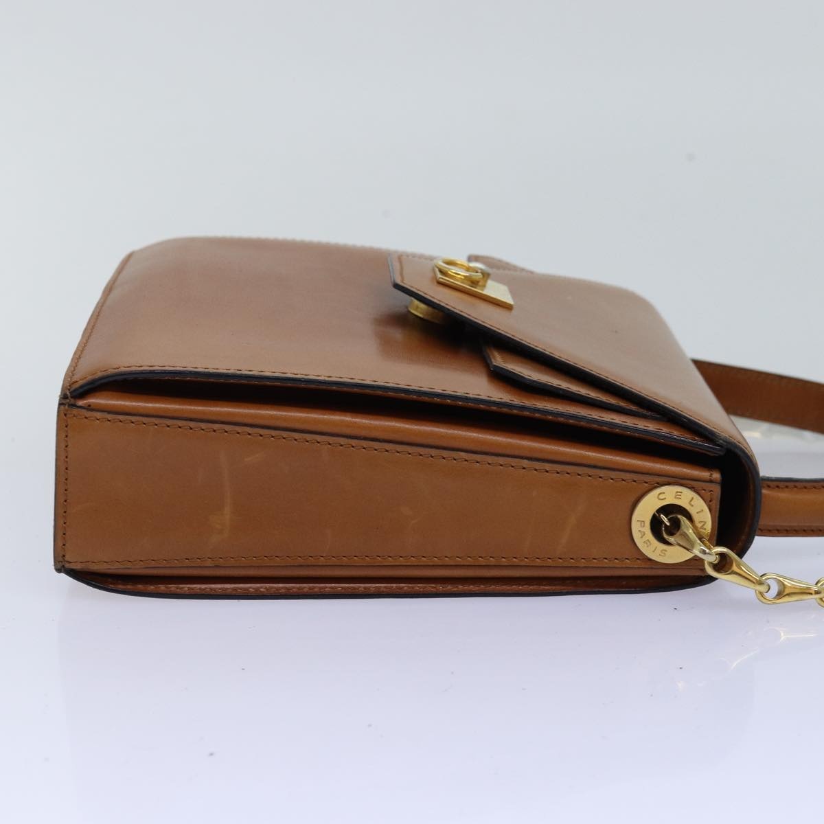 CELINE Hand Bag Leather Brown - 4