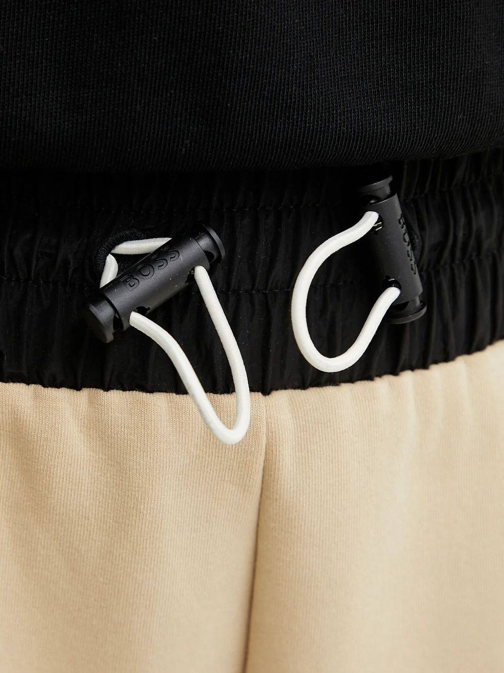 two-tone drawstring mini shorts - 3