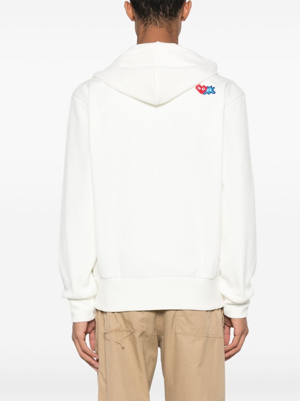 x the Artist Invader pixelated-appliqué hoodie - 4