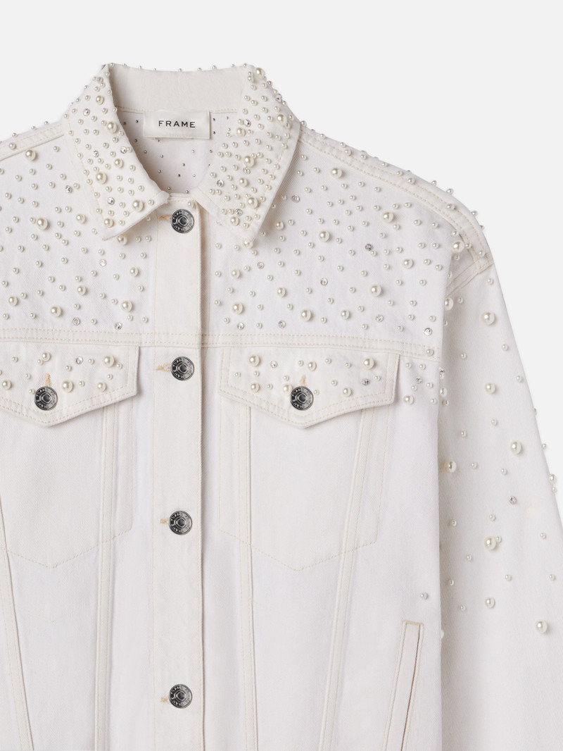 FRAME The Pearl Jacket in Au Natural Clean outlook