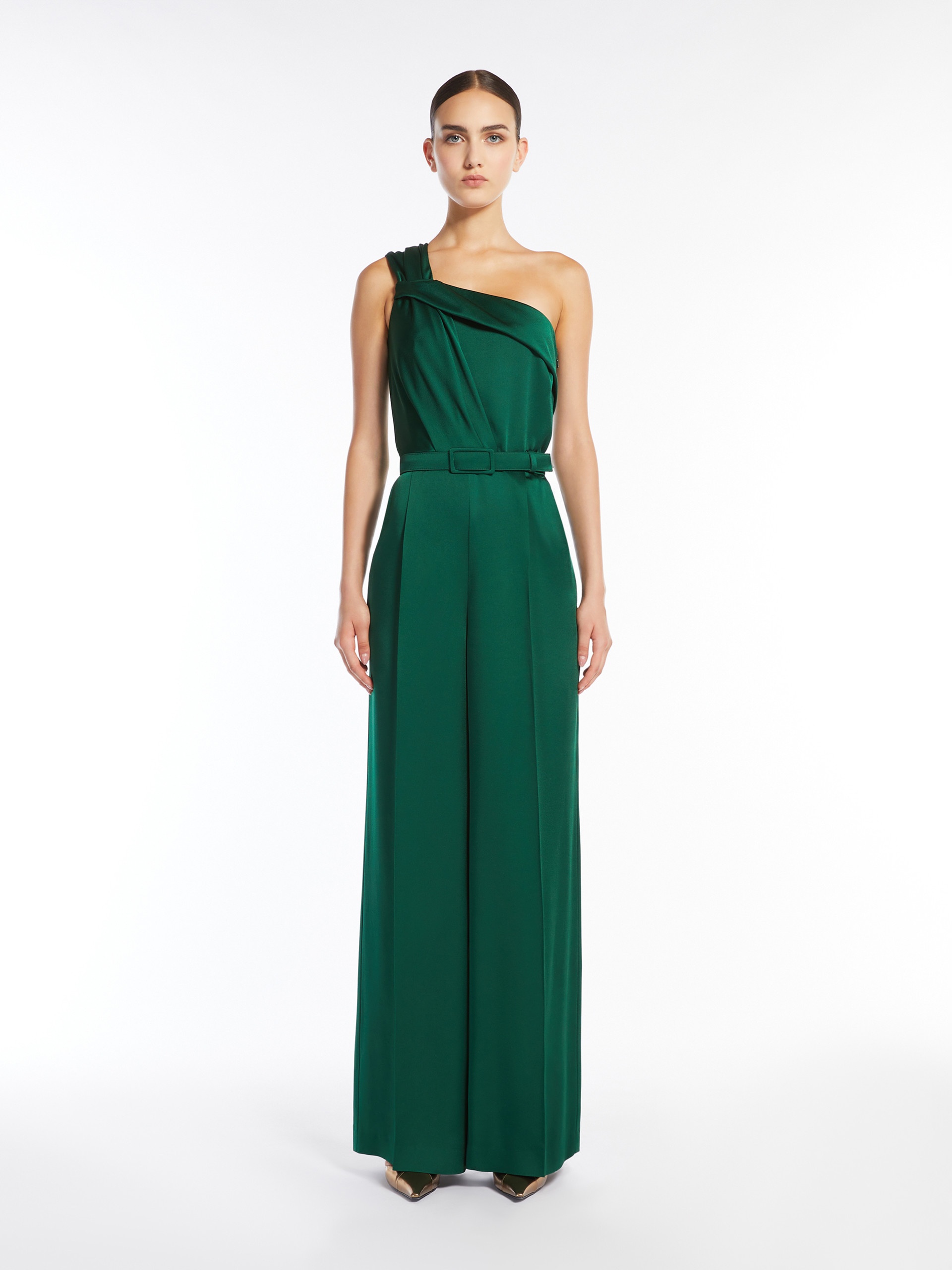 GIOIRE Envers satin one-shoulder jumpsuit - 3