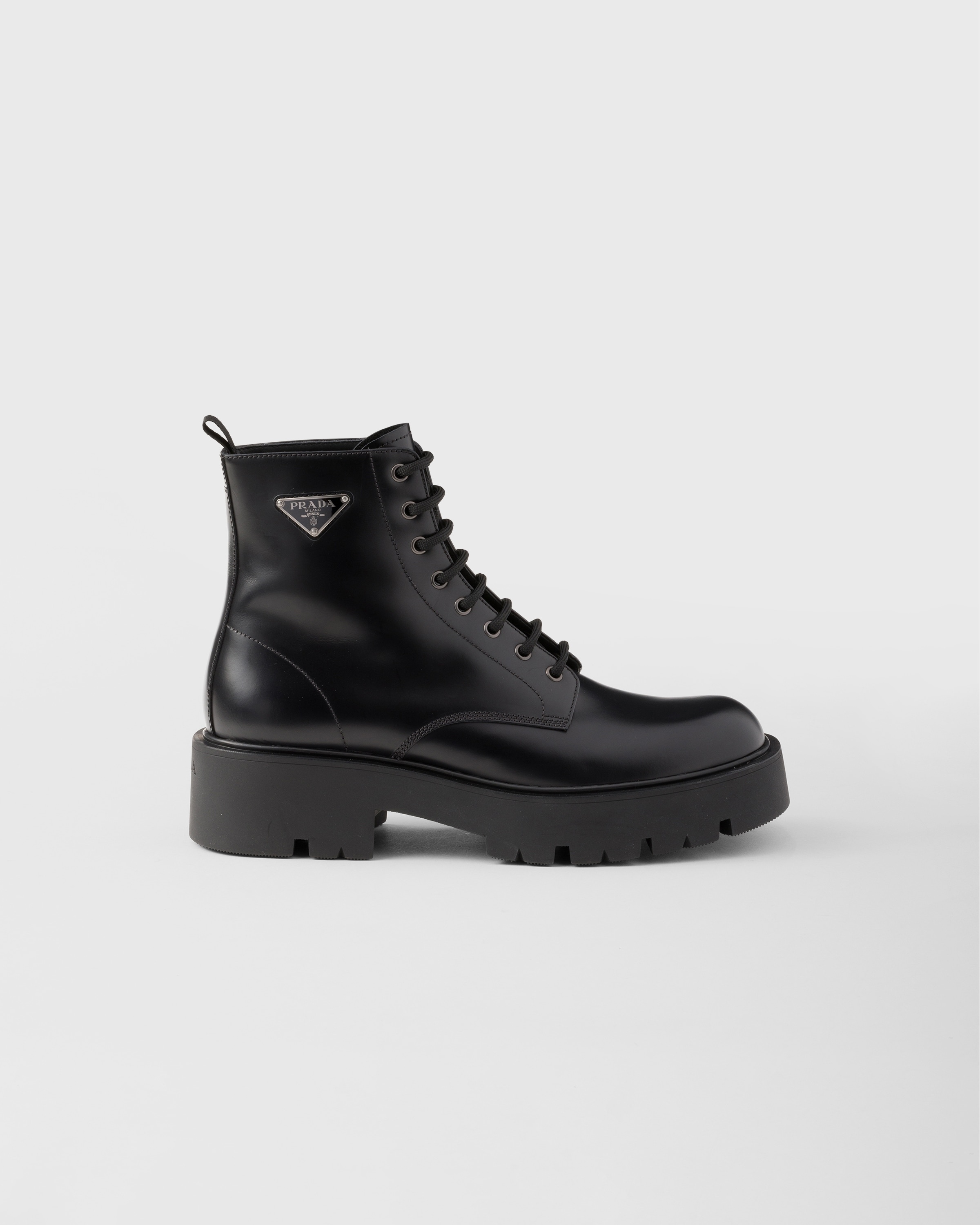 Brushed leather combat boots - 2