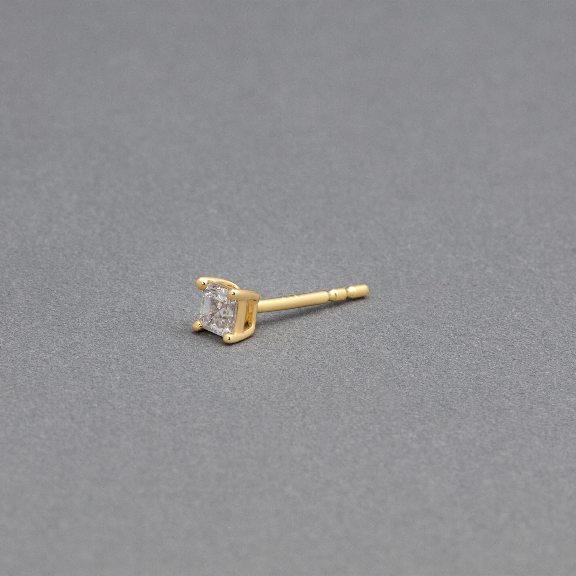 LAB-Created Asscher Luster Stud - 5