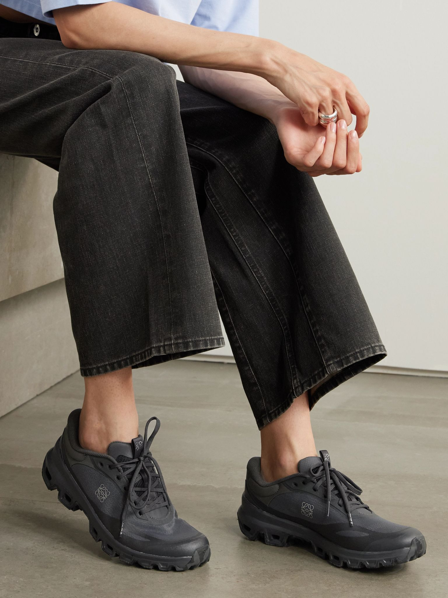 + ON CLOUDVENTURE 2.0 rubber-trimmed paneled recycled-mesh sneakers Gunmetal - 2