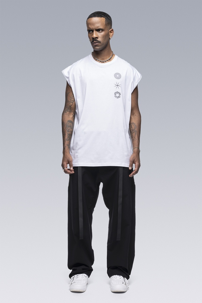 S25-PR-C Pima Cotton Sleeveless T-shirt White - 1