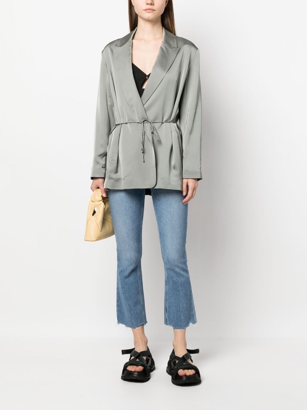 V-neck double-breasted blazer - 2