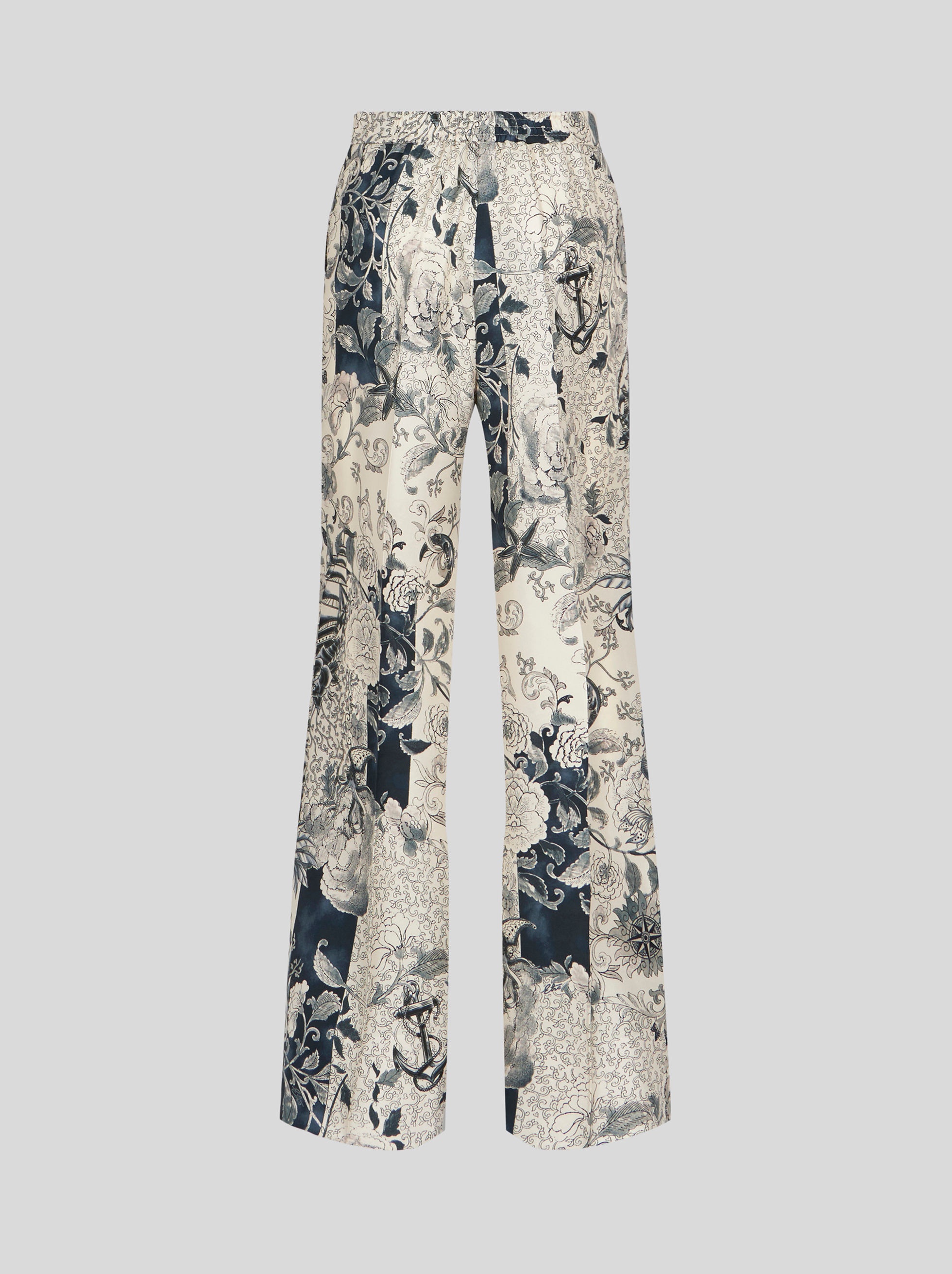 PRINTED SILK PALAZZO TROUSERS - 5
