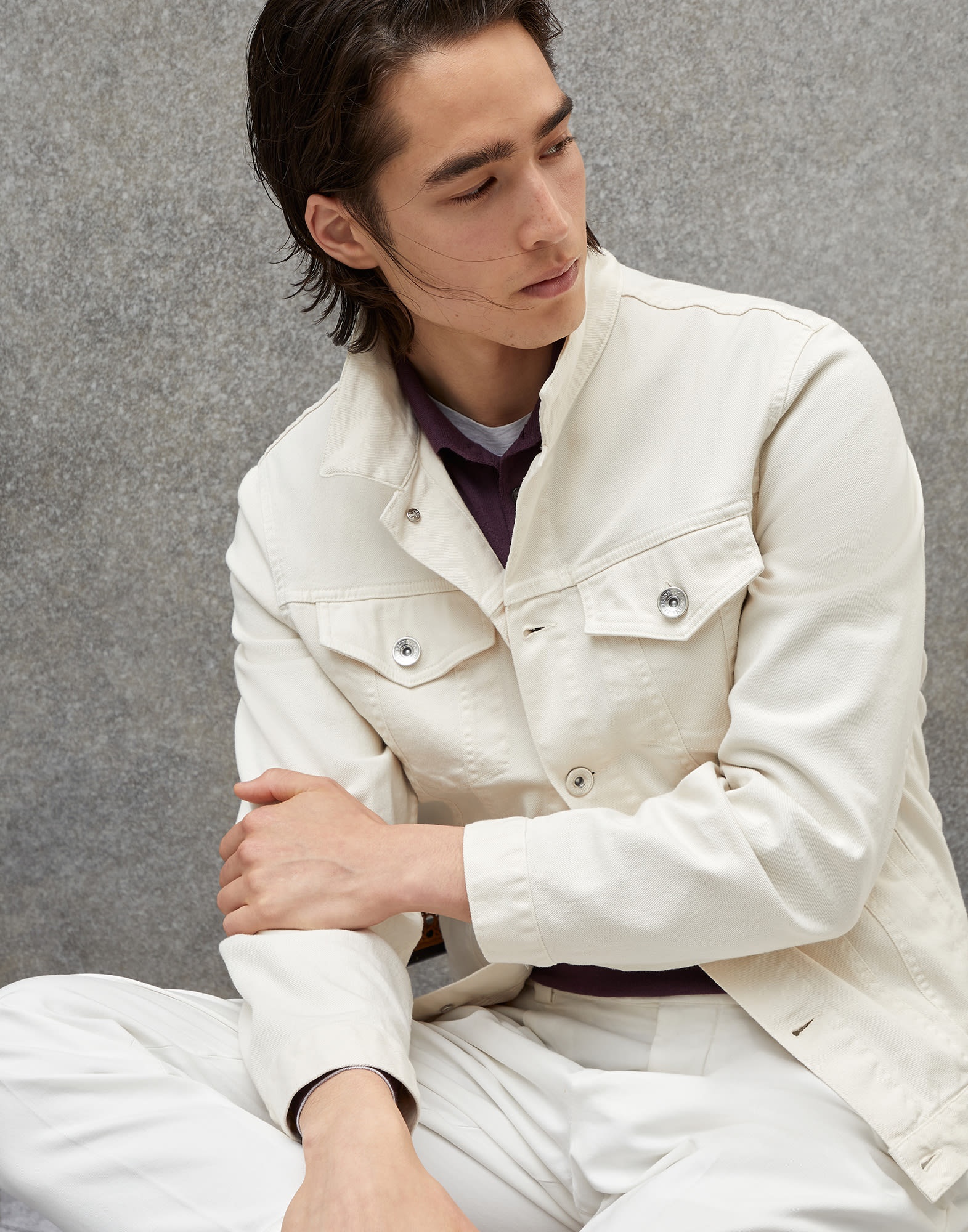 ジャケット BRUNELLO CUCINELLI Four-pocket jacket in garment-dyed cotton Brunello Cucinelli Dyed comfort denim four-pocket jacket
