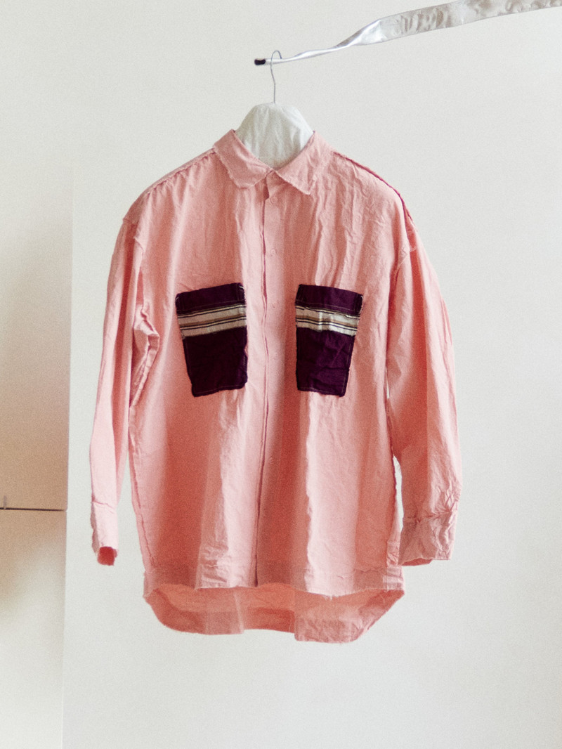 HAMNET SHIRT POCKET PATCHWORK - CAMELIA PINK 1