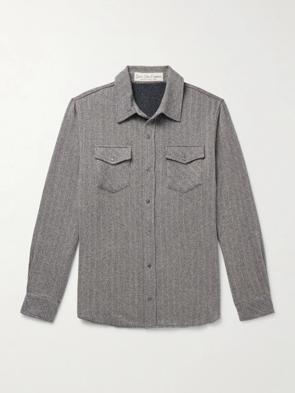 Striped Cashmere Shirt - 1