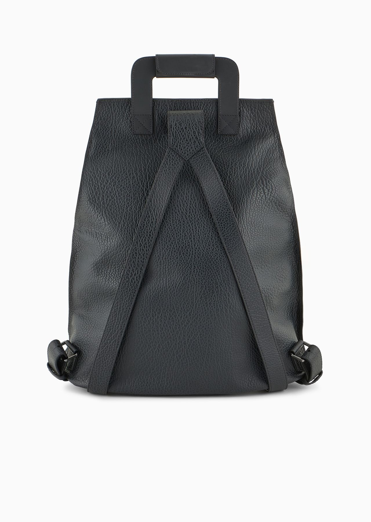 Pebbled-leather backpack with smooth leather details - 3