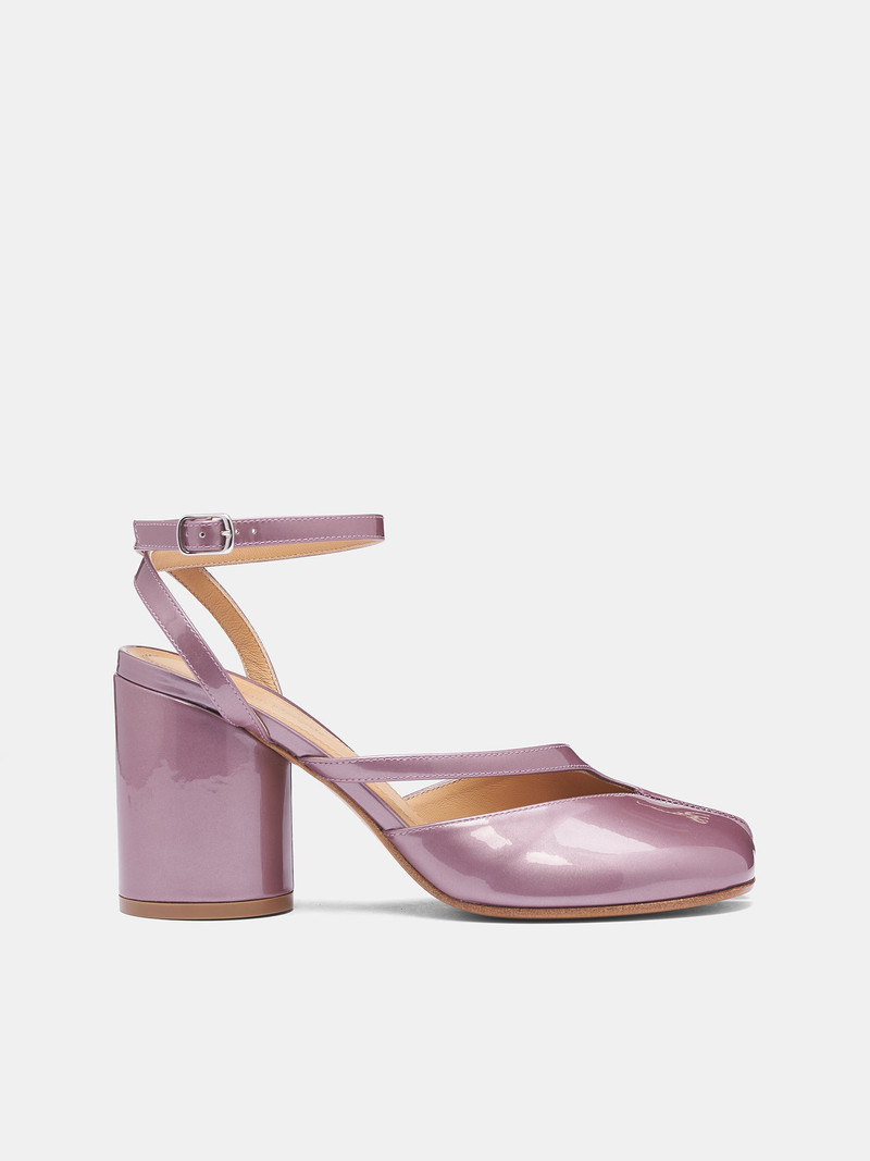 Dusty Pink Patent Tabi Pumps 1