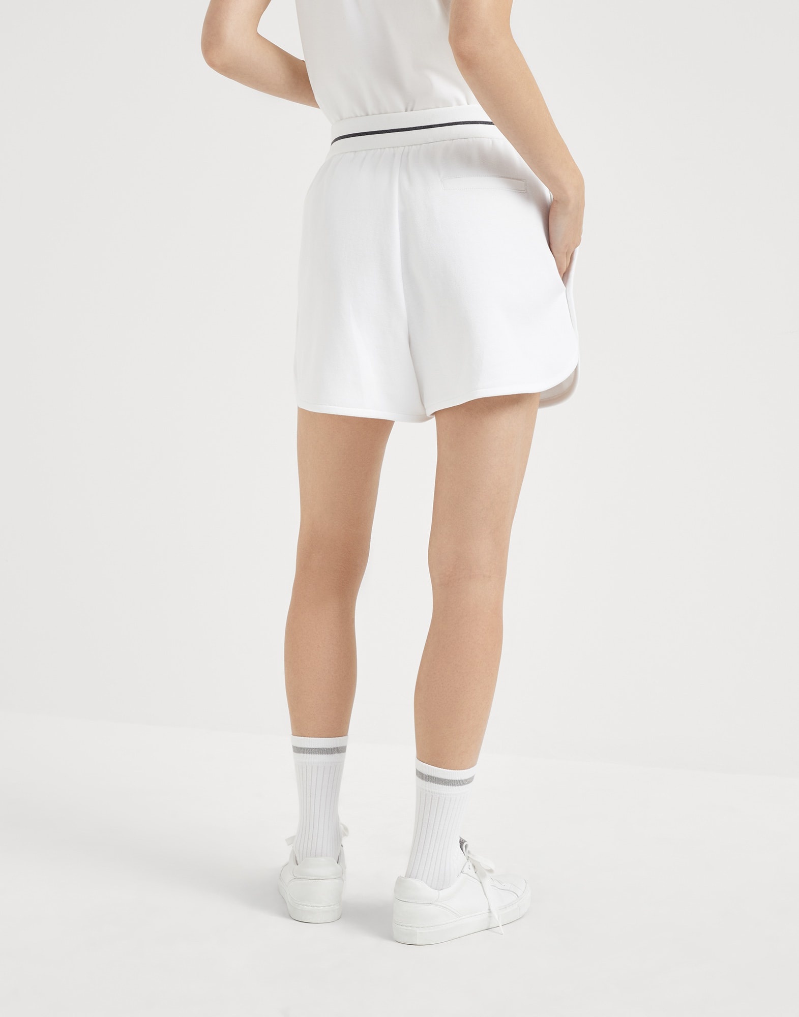 Techno cotton piqué shorts - 2