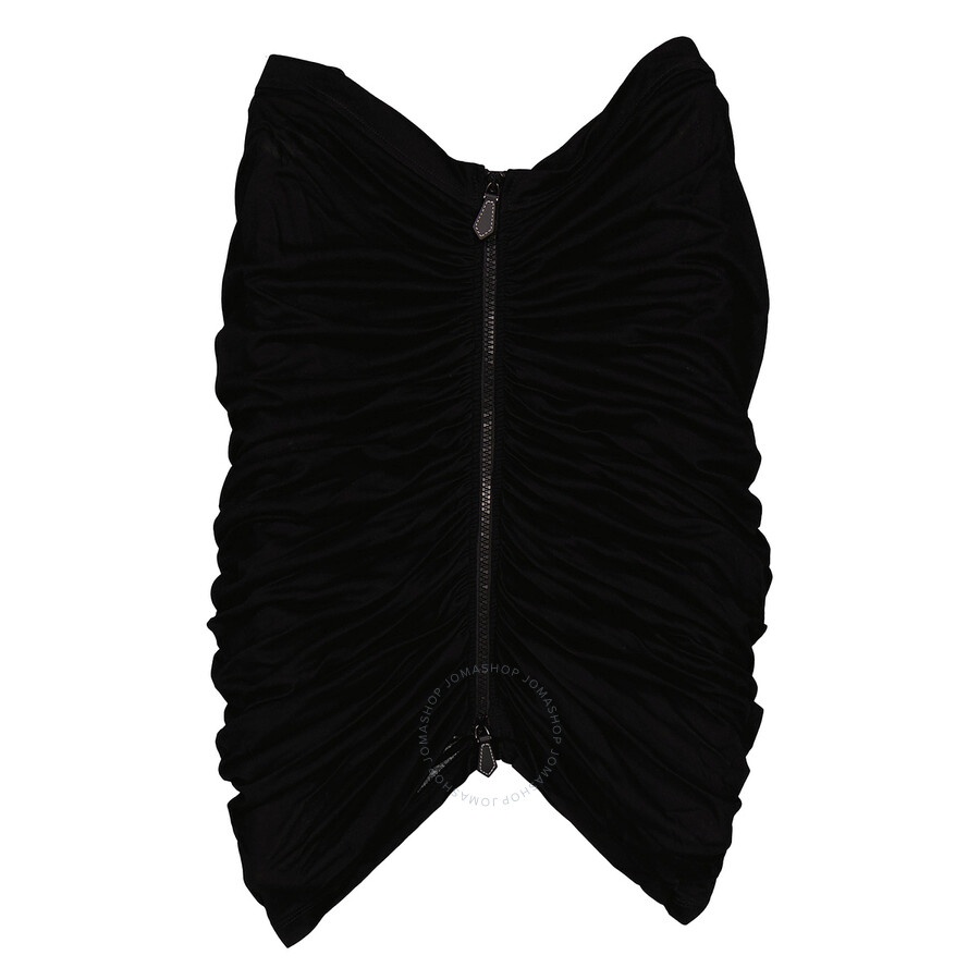 Burberry Black Ruched Jersey Mini Skirt - 4