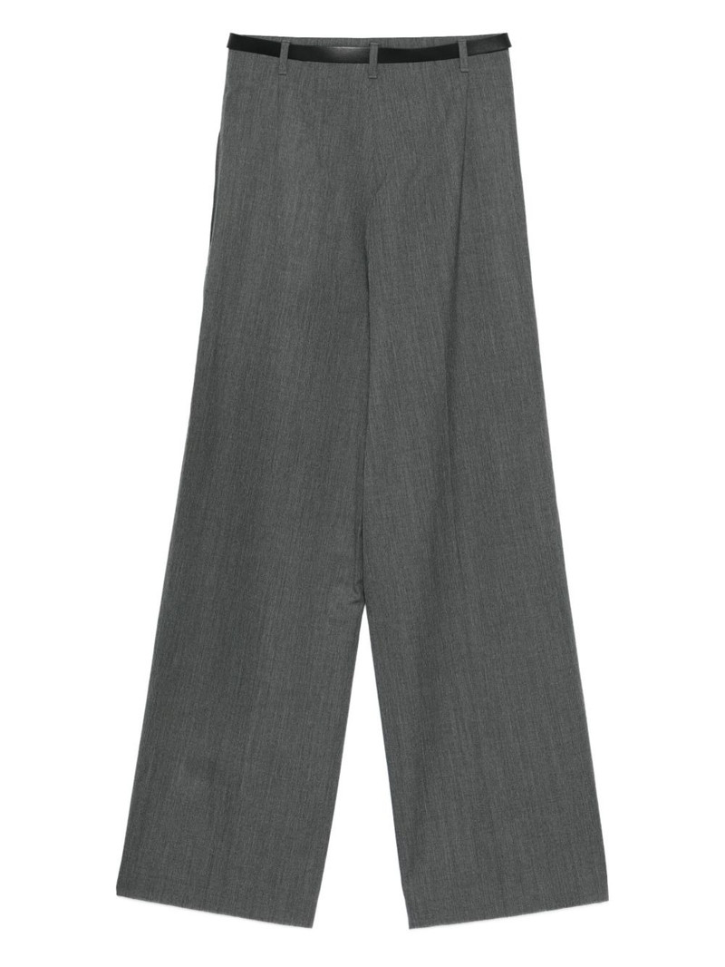 JUUN.J belted pleated trousers outlook