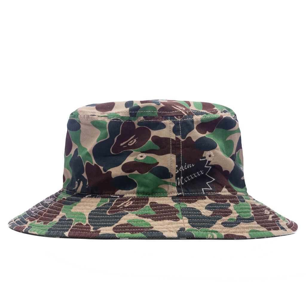 帽子 SAINT MICHAEL AP_BUCKET HAT ST APE CAMO SAINT M×××××× SAINT MICHAEL X A BATHING APE BUCKET HAT