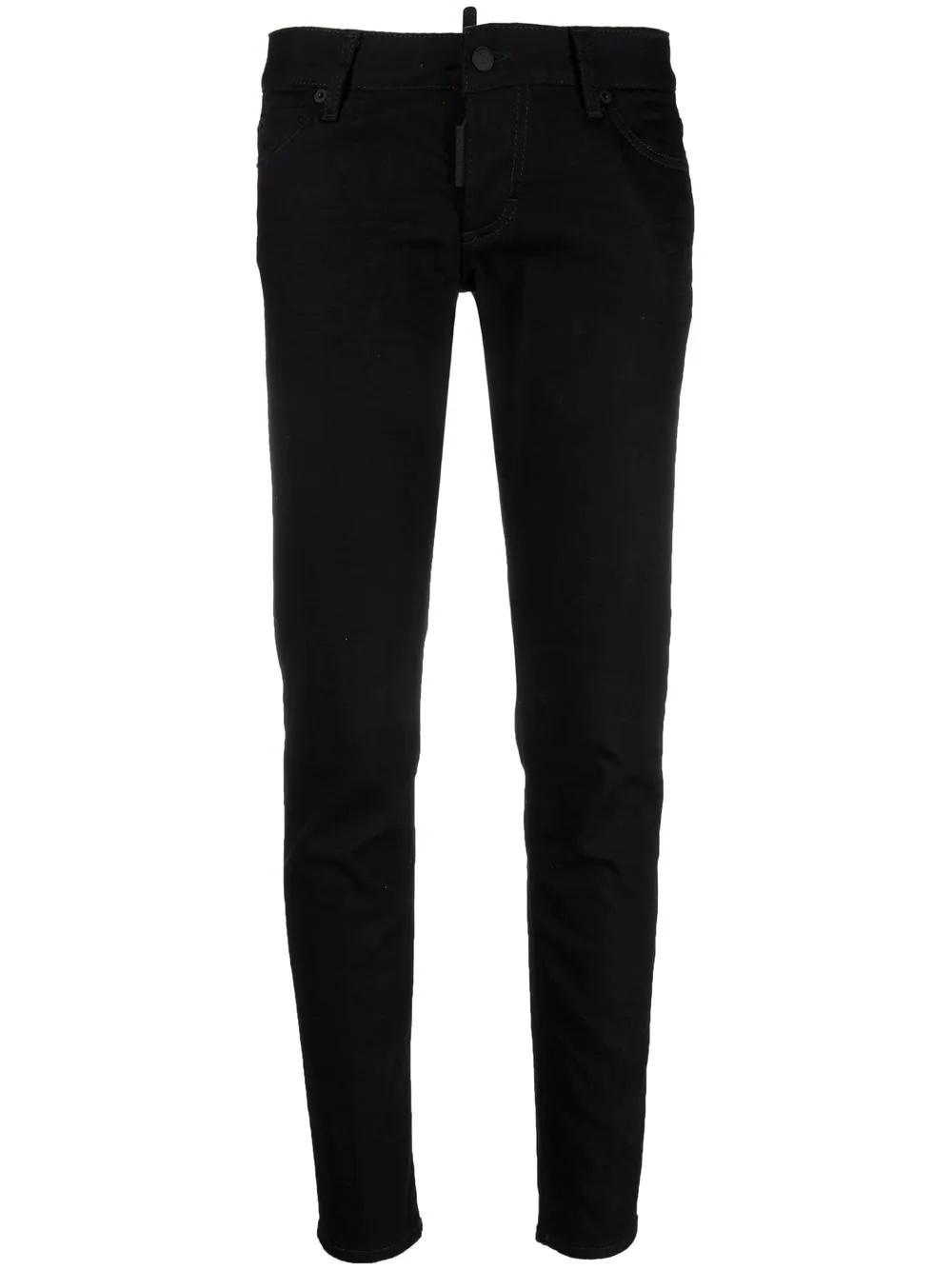 logo-patch skinny denim trousers - 1