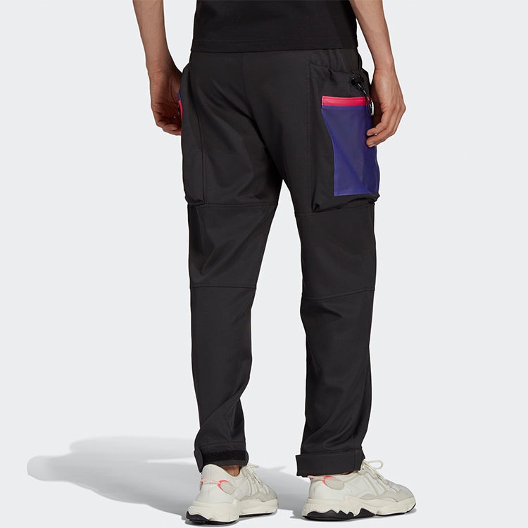 adidas originals G Outd Cargo P Contrasting Colors Pocket Loose Cargo Sweatpants Black H09349 - 3