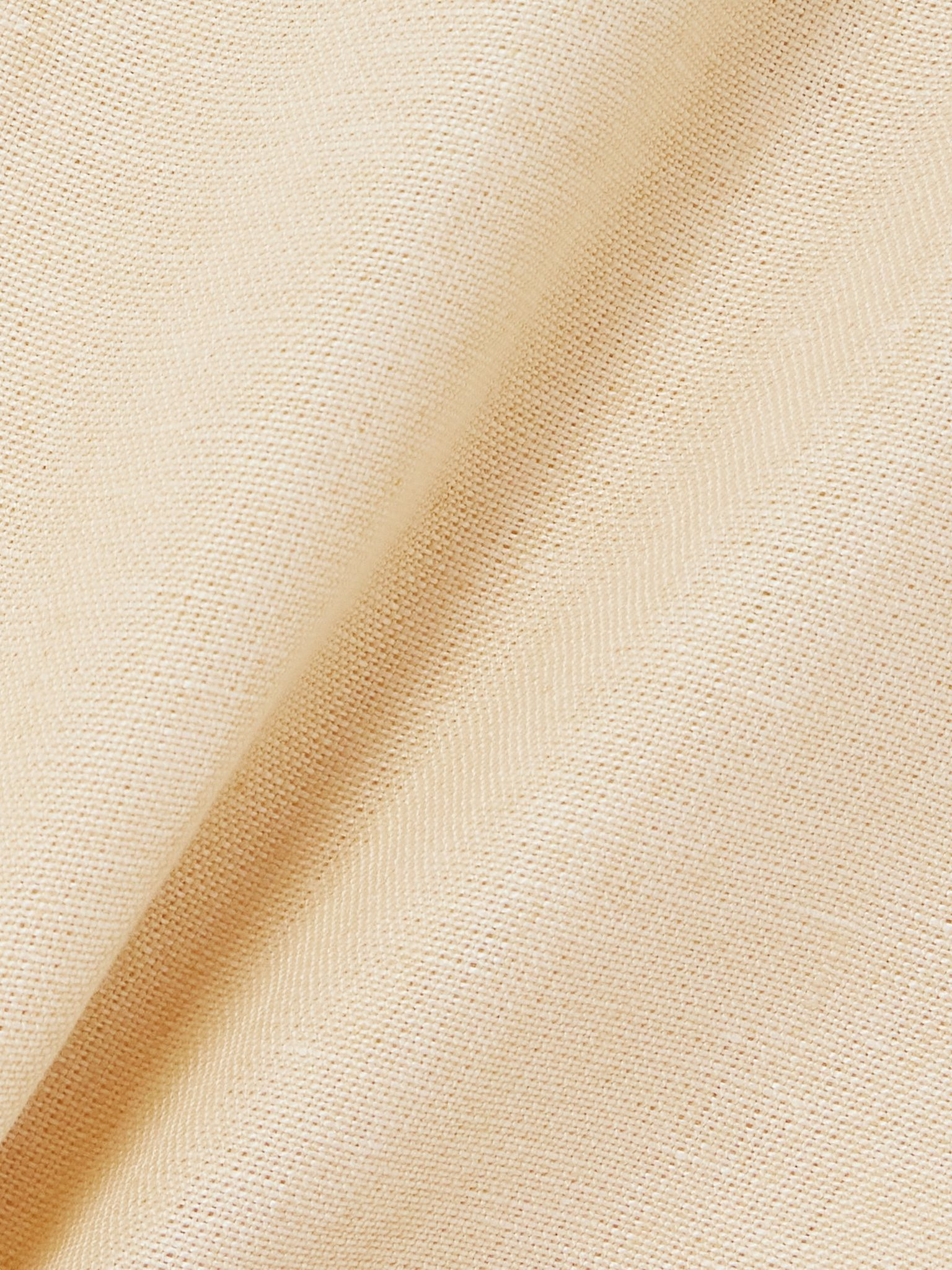 Pleated linen straight-leg shorts Cream - 5