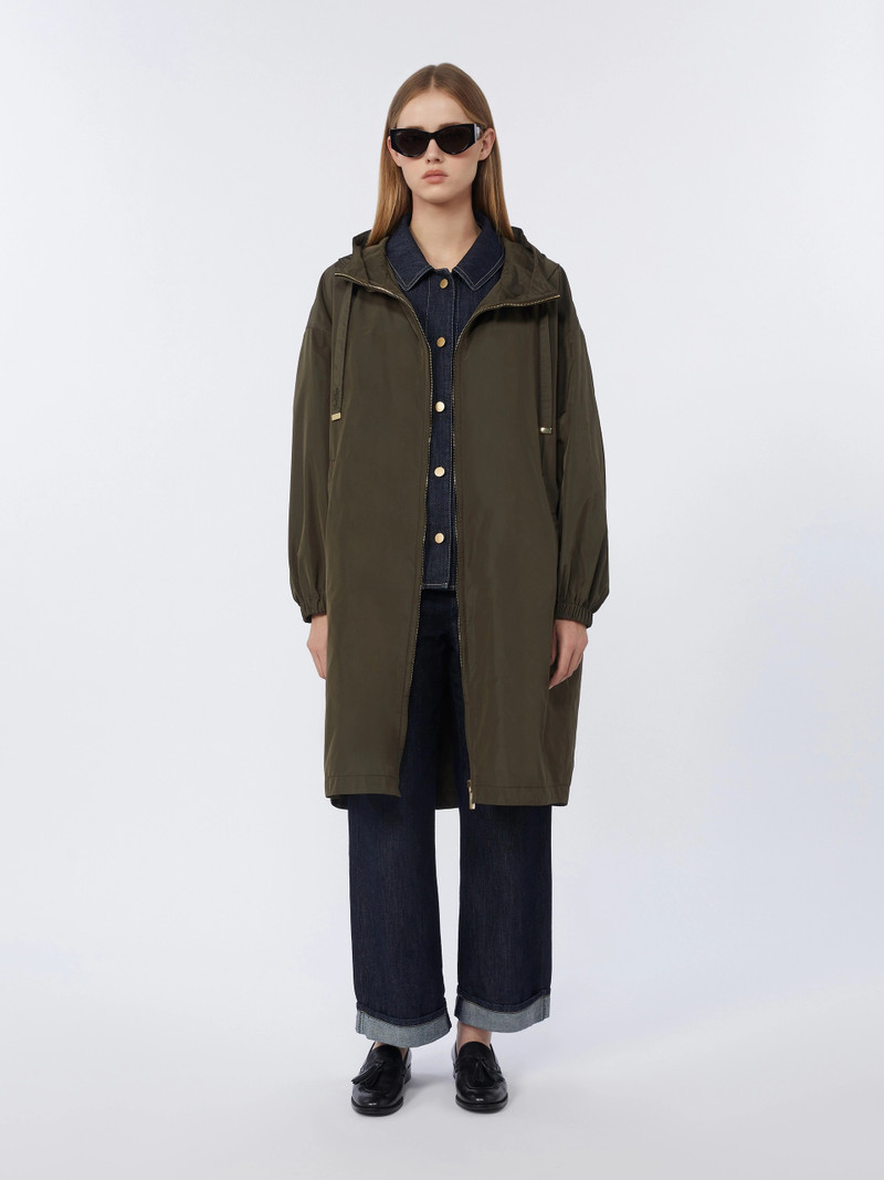 Max Mara Water-repellent taffeta parka - GREEN outlook