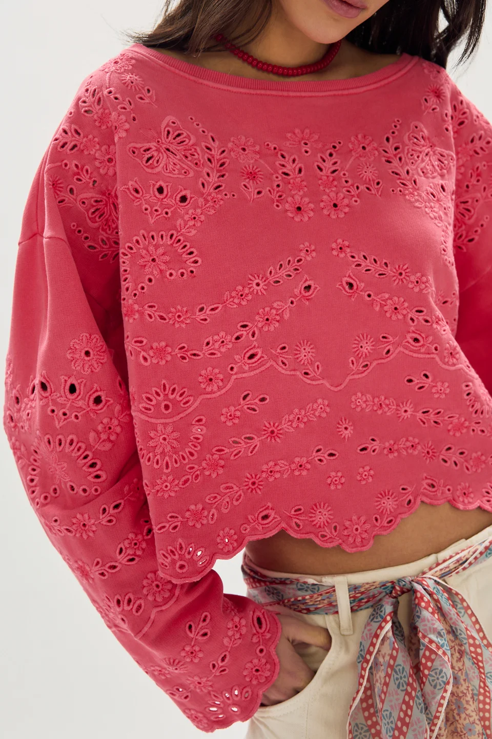 Iris Embroidered Sweatshirt - 1