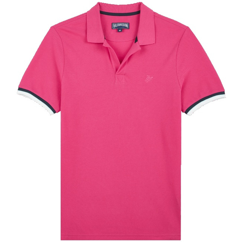 Men Cotton Pique Polo Shirt Solid 1