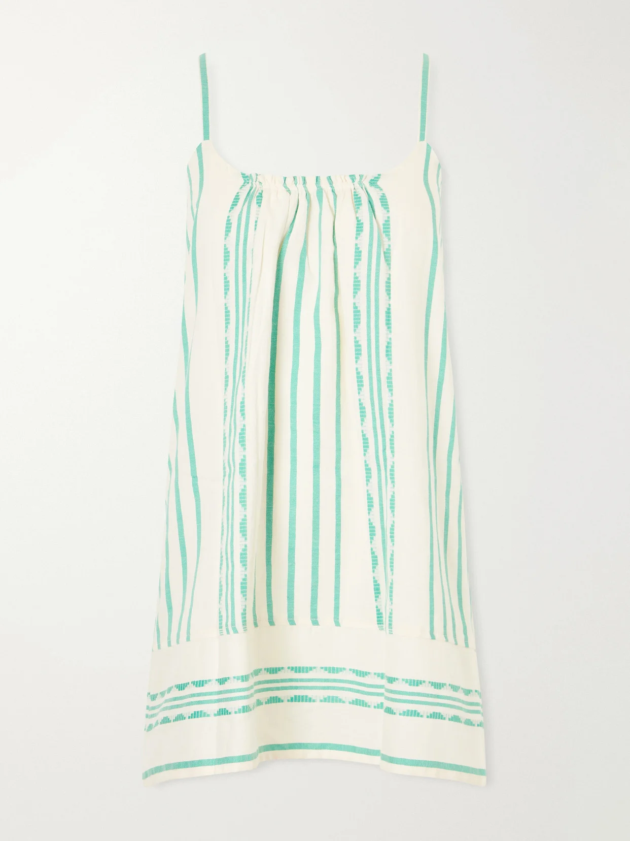 Zina Striped Cotton Mini Dress - 1