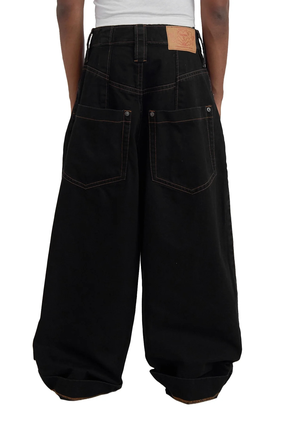 Vaquera Wide Leg Baby Jeans Black - 3