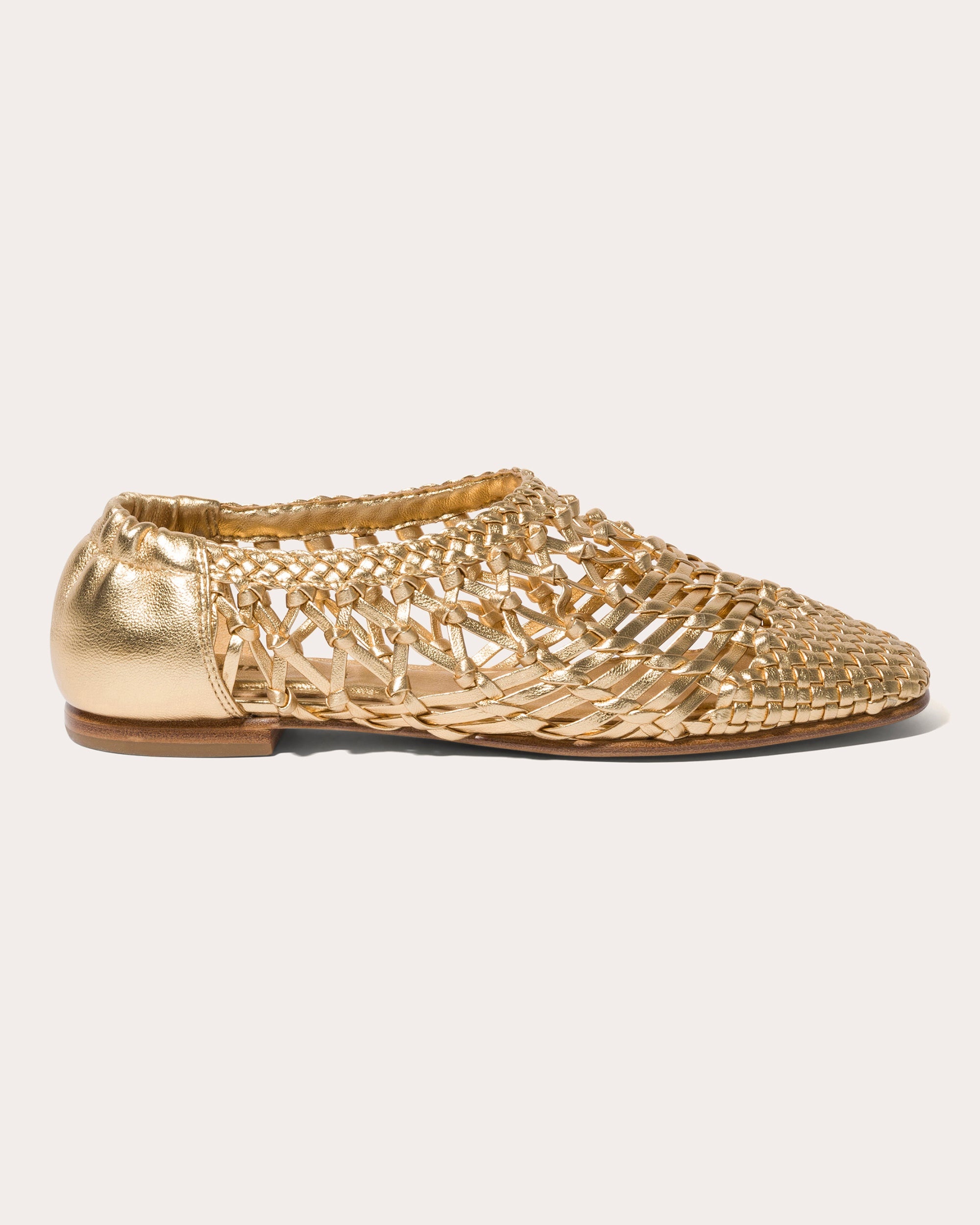 Eden Woven Metallic Leather Ballet Flat - 1