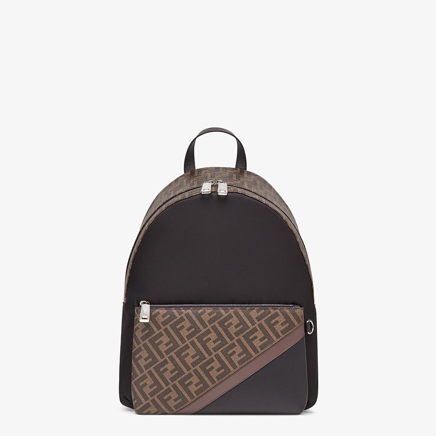 Black nylon backpack - 1