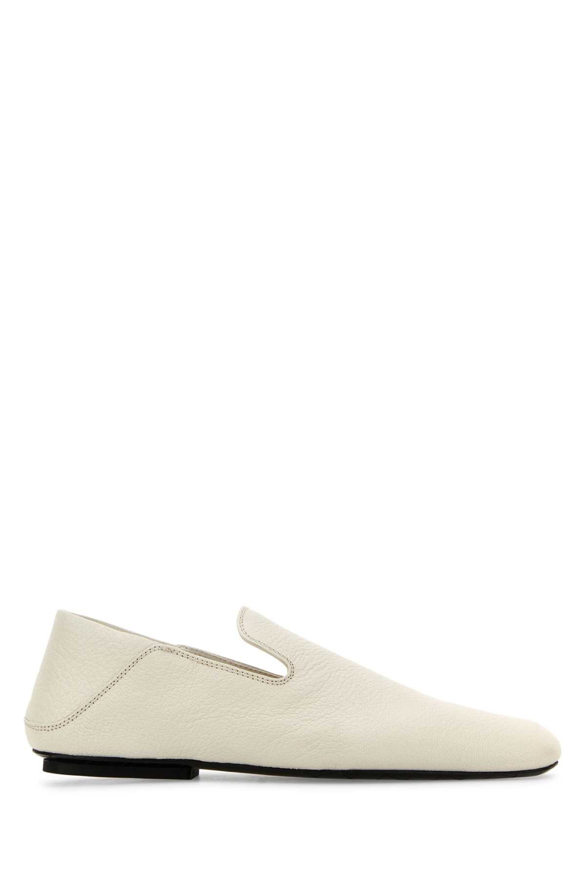 Bottega Veneta Women White Leather Adamo Slippers - 1